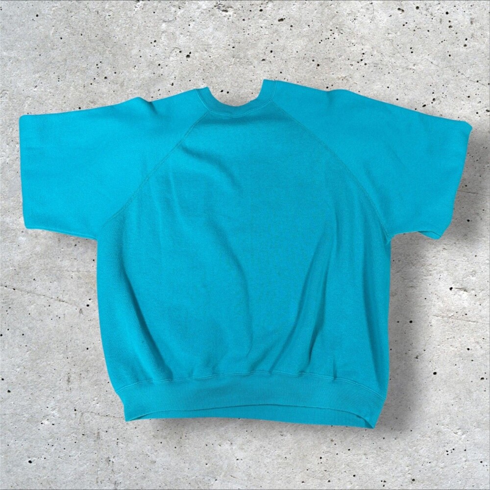 Vtg 90s Tultex Maximum Sweats Southwest Pottery Puff Print XL USA Turquoise - Picture 2 of 9